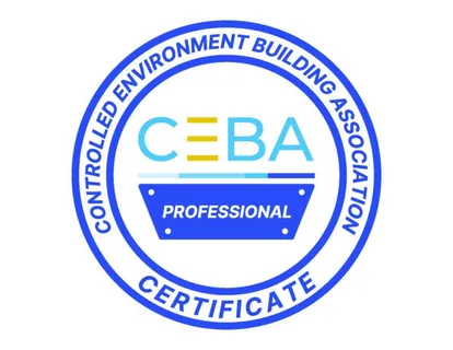CEBA Professional Certificate seal, Controlled Environment Building Association